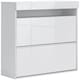 image 1 of GFW Galicia Wall Hanging Two Tier Shoe Cabinet - White