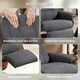 image 4 of HOMCOM Manual Recliner Swivel Reclining Chair with Footrest Armrests Grey Grey