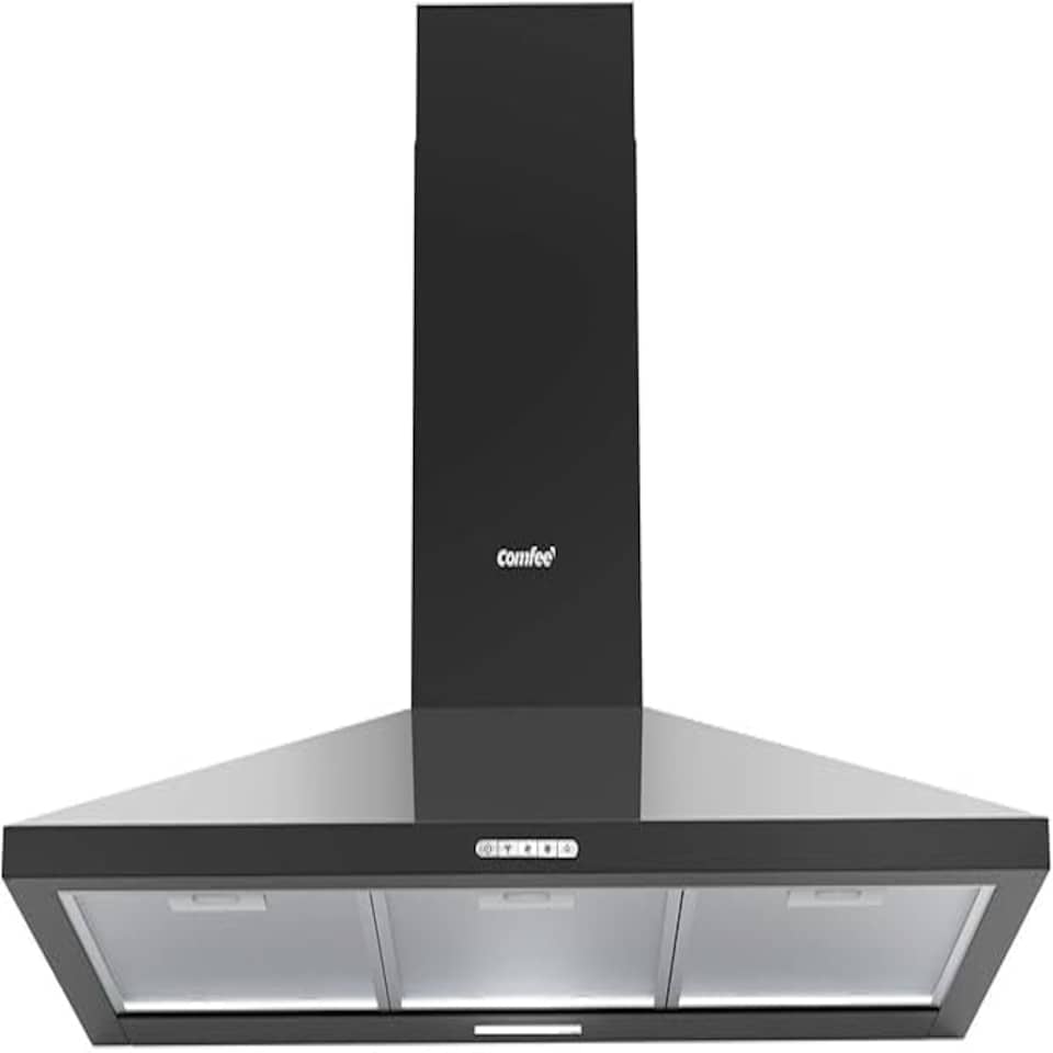 image 1 of Comfee Wall-mounted 3-Speed Range Hood - Black 90CM