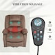 image 4 of HOMCOM Riser and Recliner Chair Lift Chair with Vibration Massage, Heat, Brown Brown