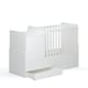 image 3 of Kudl - 1200 Combi 4 in 1 Children's Cot Bed - MDF/Wood -  L173.5 x W65.5 x H109 cm - White