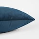 image 3 of OHS 2 x Soft Plain Matte Velvet Cushion Covers, 45x45cm - Navy Blue