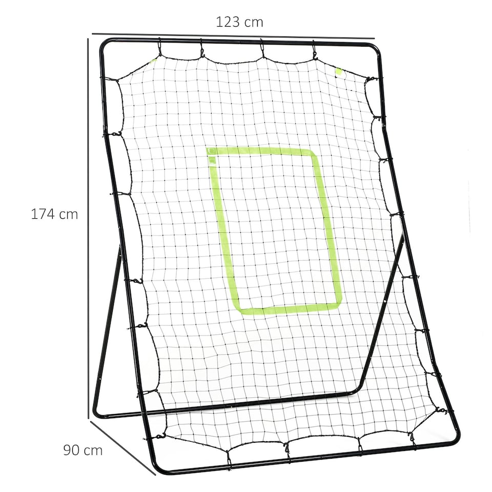 image 1 of HOMCOM Rebounder Net Kids Adults Baseball Softball Training Aid Goal Play