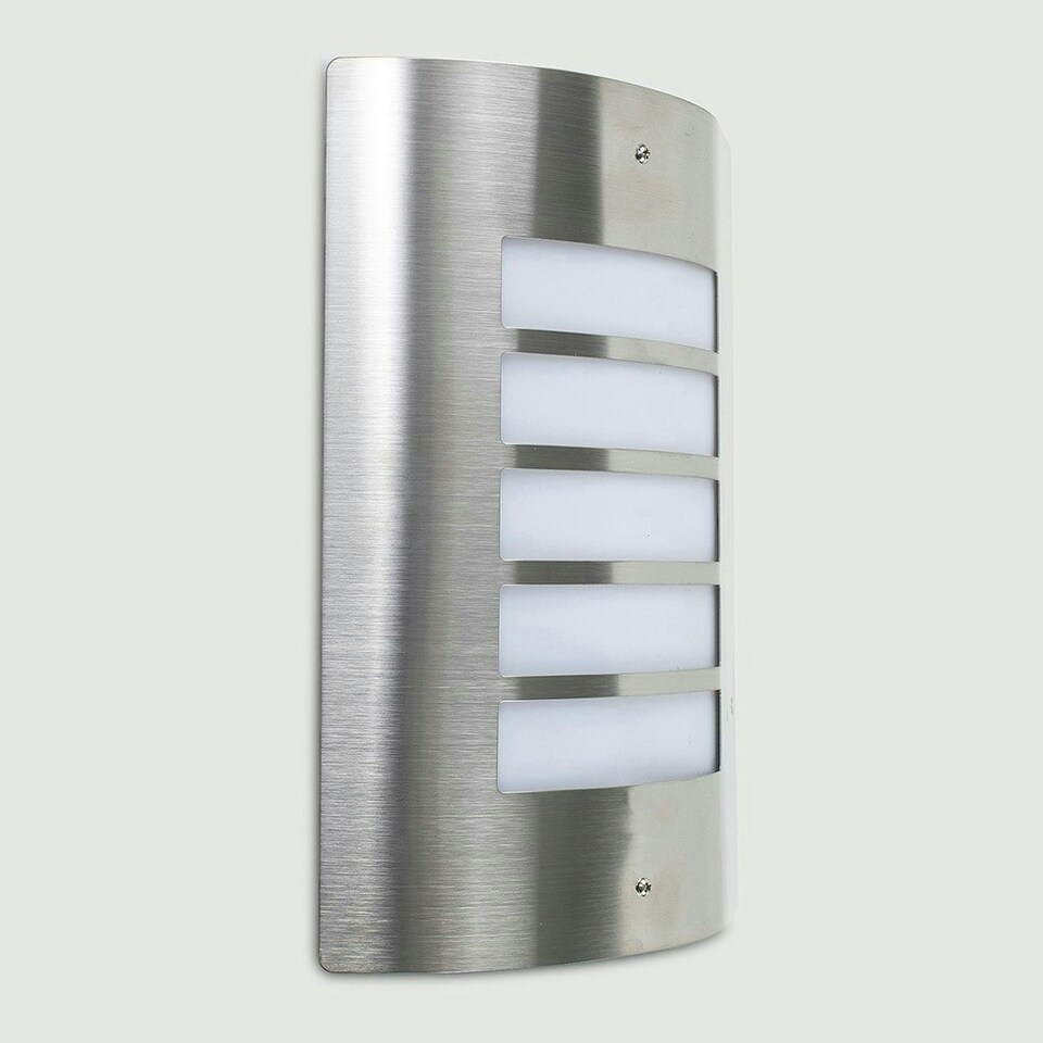 image 1 of ValueLights Medlock Silver Outdoor Wall Bulkhead Light