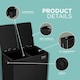 image 4 of 60L Stainless Steel Rubbish Bin, 2 x 30L Removable Recycling Bins & 3L Compost Bin Included