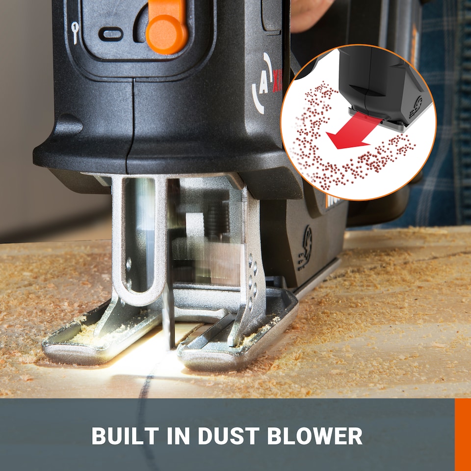 image 1 of WORX 20V AXIS Cordless 2-in-1 Jigsaw & Reciprocating Saw (BARE TOOL) WX550.9