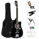image 1 of Classic 38" 4/4 Acoustic Guitar – 6-String, Full Size, Unisex, Ideal for Beginners and Students, Black Brown