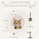 image 3 of PawHut Floor to Ceiling Cat Tree with Condo Scratching Post, Light Grey