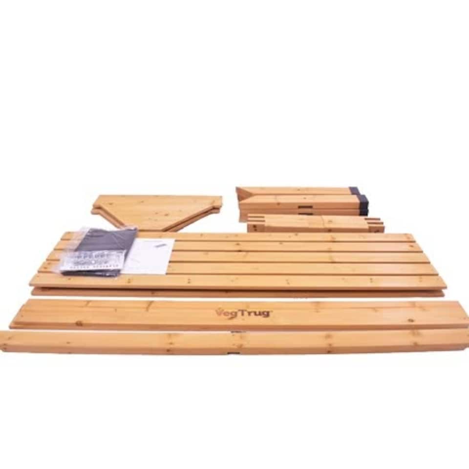 image 1 of Classic Medium Natural Wood Planter | Brown | 1 x Planter