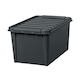 image 3 of SmartStore Plastic All Purpose Storage Black Box, Recycled 45 - 47L