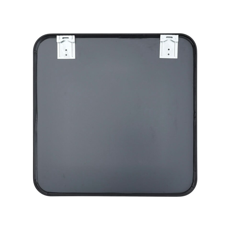 image 1 of Living and Home Square Wall Mirror - Black - 70cm | Black