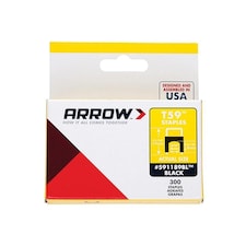 Arrow T59 Insulated Staples - Black - 6 x 6mm