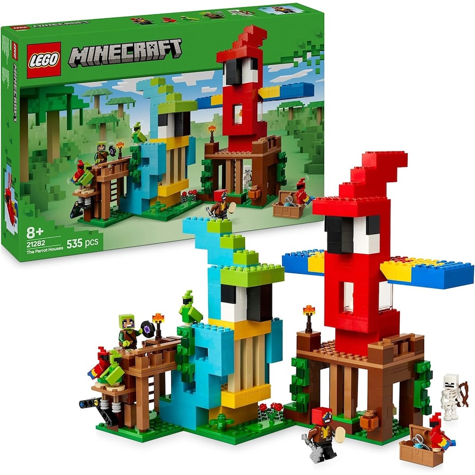 image 1 of LEGO 21282 Minecraft The Parrot Houses