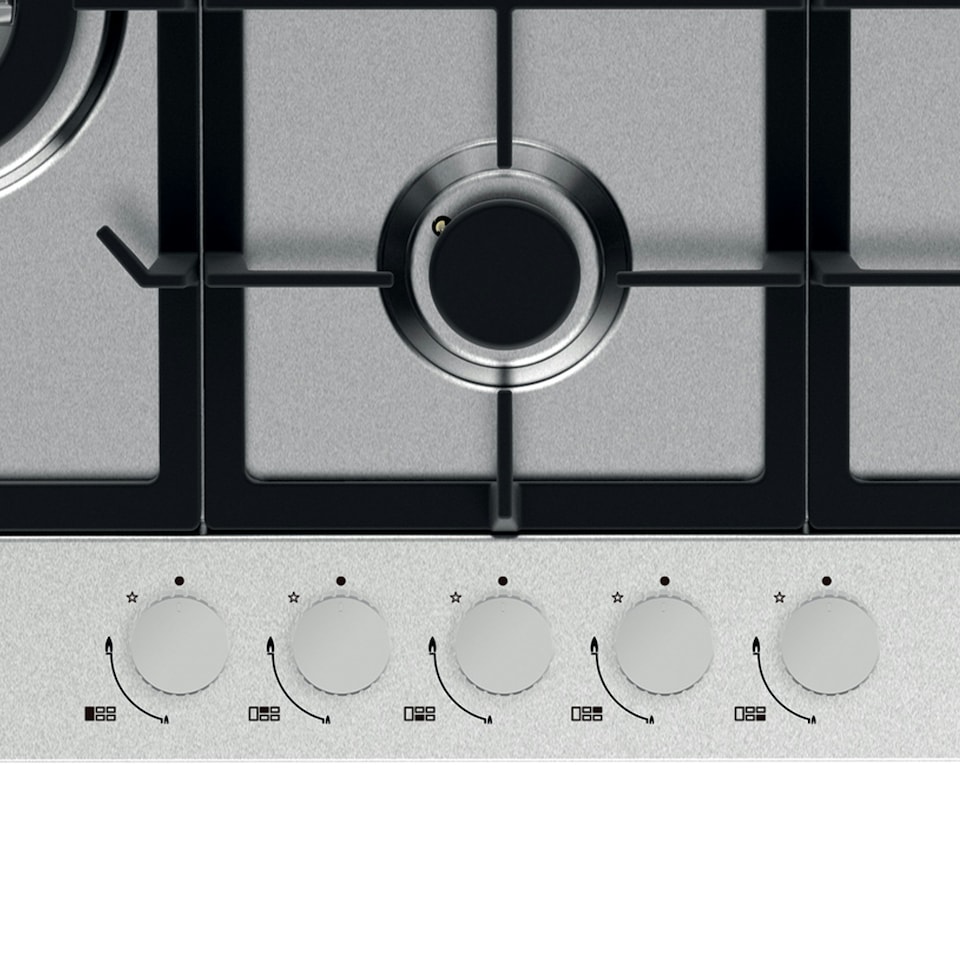 image 1 of Statesman GH175SS 5 Burner Gas Hob Cooktop, Front Dial Control, Automatic Ignition, Stainless Steel