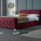 image 4 of Veneta Plush Maroon Super King Bed Frame - Maroon