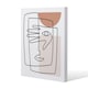 image 1 of line drawing of face and hand (Canvas Print) 46 x 31 x 4cm