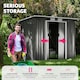 image 3 of Shed with Pitch Roof - steel, foundation included, 213 x 130 x 173 cm | Grey | grey/white | 213 x 130 x 173 cm | 1