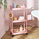 image 2 of OHS 3 Tier Storage Trolley Cart Bathroom Kitchen Rolling Organiser
