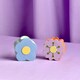 image 2 of Raspberry Blossom Set of 2 Candle Holders Multi