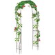 image 1 of Outsunny Metal Garden Arch Trellis, Decorative Arbour Archway for Walkway Path Ceremony Wedding Party, 120 x 30 x 226cm