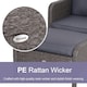image 5 of Outsunny 5 Pieces Outdoor Patio Furniture Set Wicker Conversation Set Dark Grey