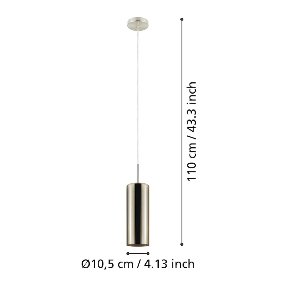 image 1 of EGLO Selvino Satin Nickel Pendant Light