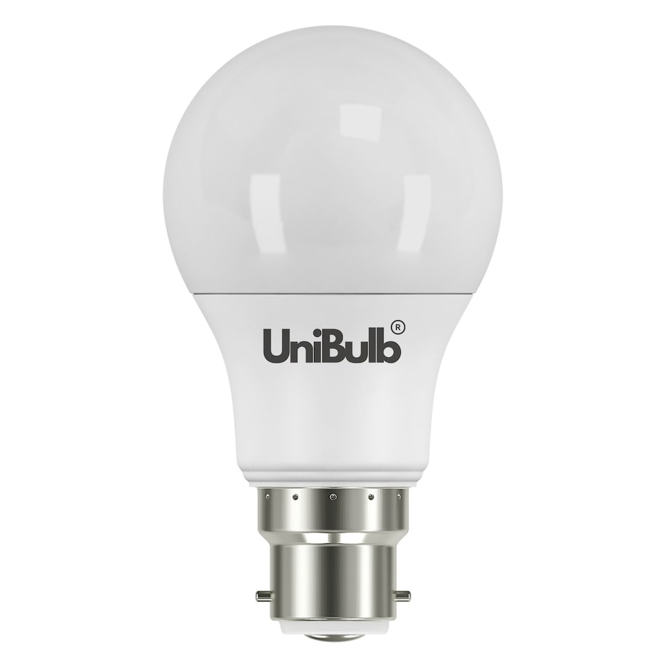 image 1 of UniBulb LED GLS B22 806lm 7.3W 3000K (Warm White) Light Bulb - Pack of 3