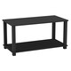 image 1 of Sandra 2 Tier Coffee Table Side Table With Shelf TV Stand Minimalist Style 83cm | Multi | Black