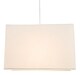 image 7 of Contemporary and Stylish Soft Cream Linen Fabric Rectangular Lamp Shade | Cream | 12"