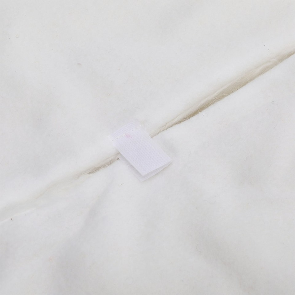 image 1 of Living and Home Snow White Plush Christmas Tree Skirt for Holiday Decoration-122 cm