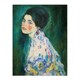 image 1 of Portrait of a Lady in Floral Dress Klimt Wall Art Poster Print 12X16"