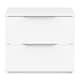image 2 of FURNICOMP Chicago 2 Drawer Bedside Table - Matt White