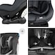 image 5 of Cozy N Safe Fitzroy Group 0+1 Car Seat 0-18kg, Rear & Forward Facing, 5 Point Harness, Reclining Baby Toddler Car Seat, Birth to 4 Years, Deep Padded Child Seat (Black/Grey)