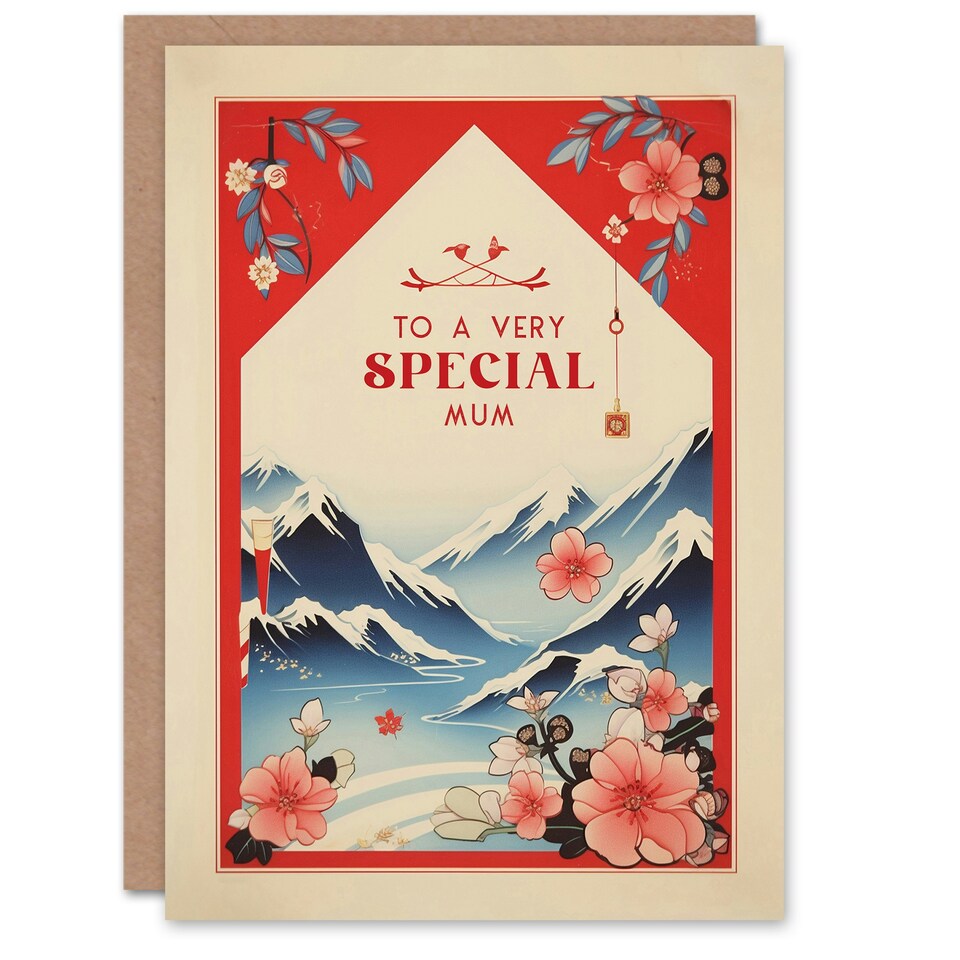 image 1 of Mothers Day Card Very Special Japanese Cherry Mum Card