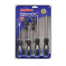 SupaTool 6 Piece Screwdriver Set - Black/Blue - One Size