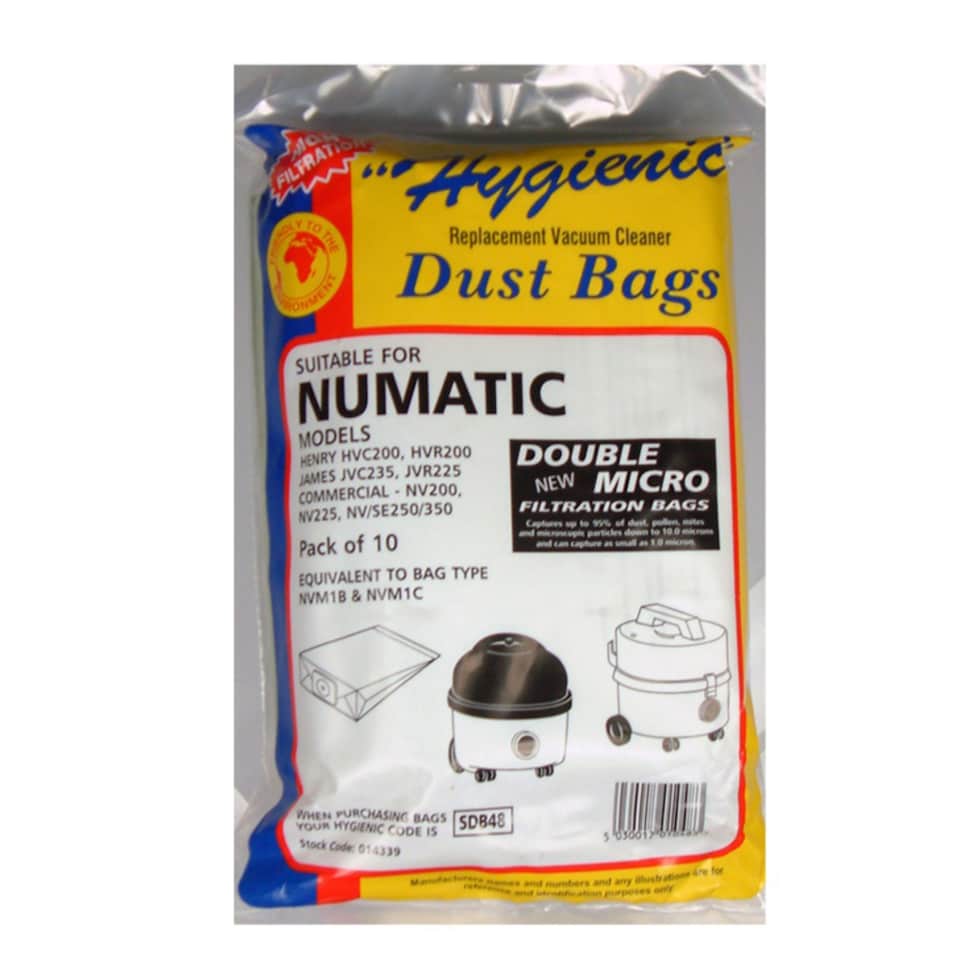 Numatic Vacuum Cleaner Bag (Pack of 10) | White | White | 1