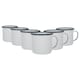 image 1 of Argon Tableware White Enamel Mugs - 375ml - Navy - Pack of 6