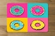 image 2 of Set doughnut sweet food, donut cartoon pop art style (Placemat & Coaster Set)