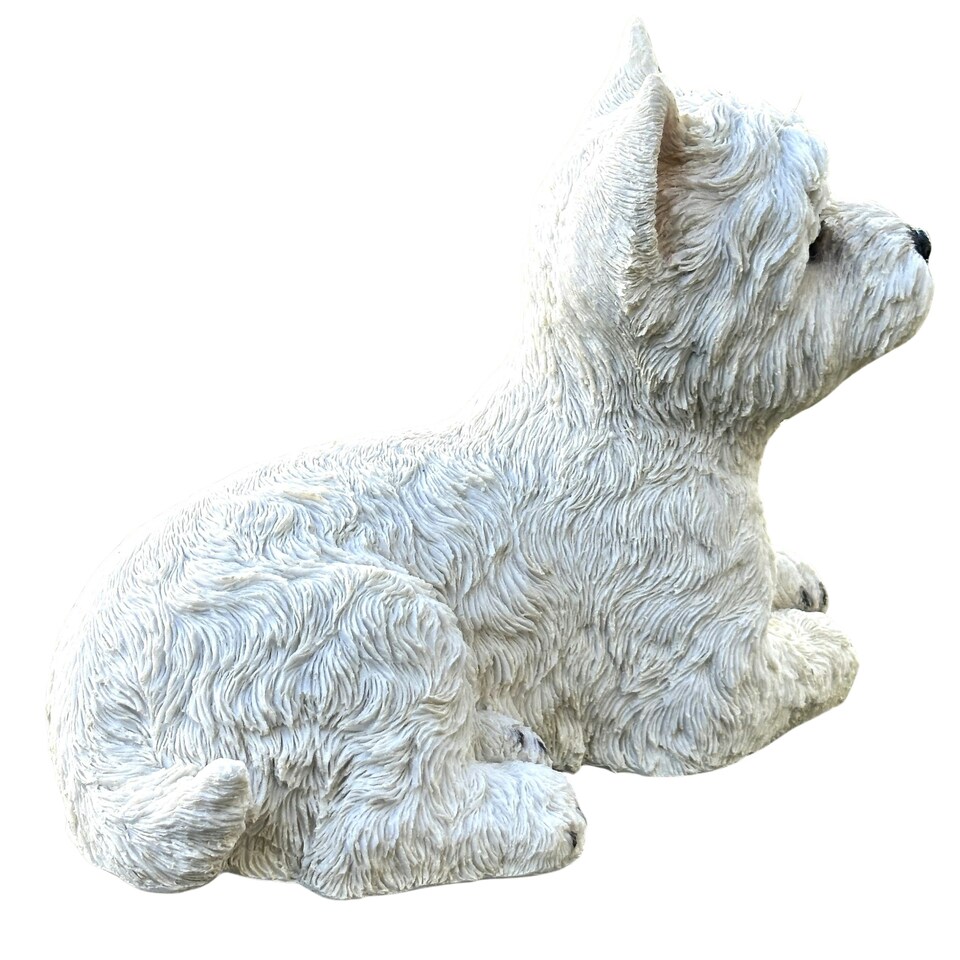 image 1 of West Highland Terrier Figurine In An Alert Pose Realistic Home Or Garden Decoration