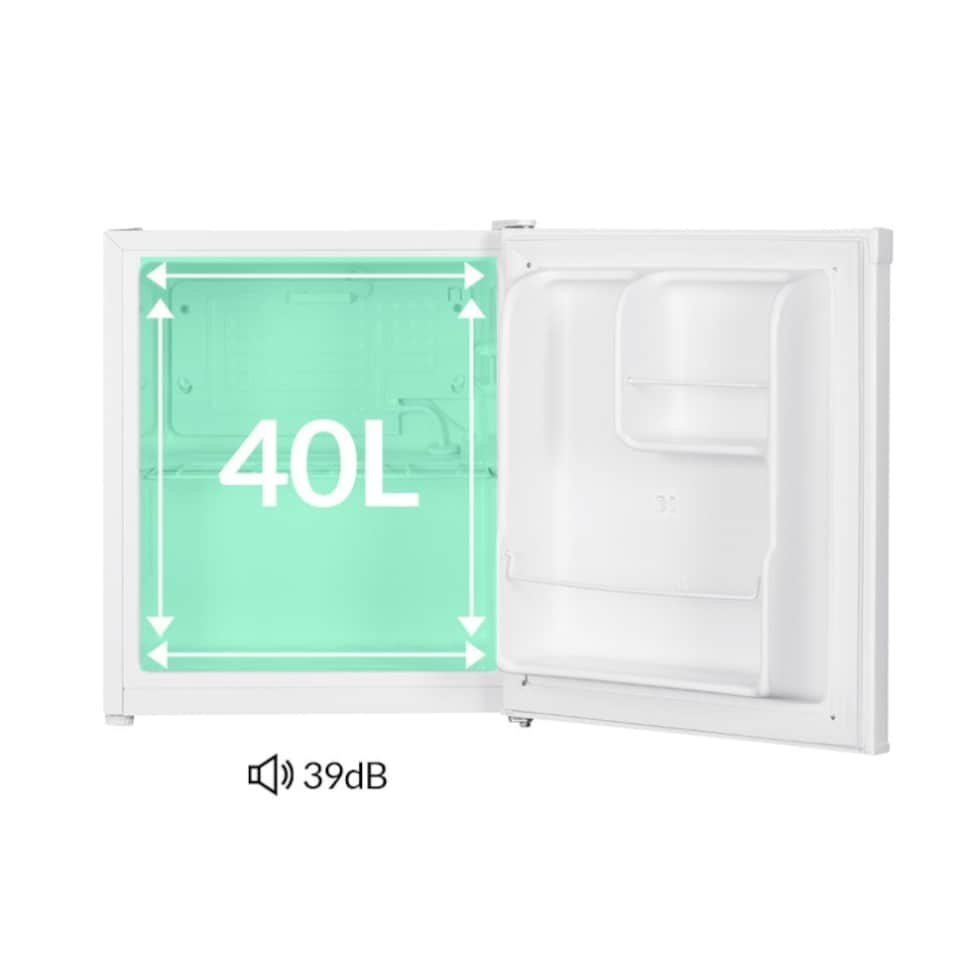 image 1 of HYE Mini Fridge 40 Litre Table Top Fridge - White RF01MBF40W01 White
