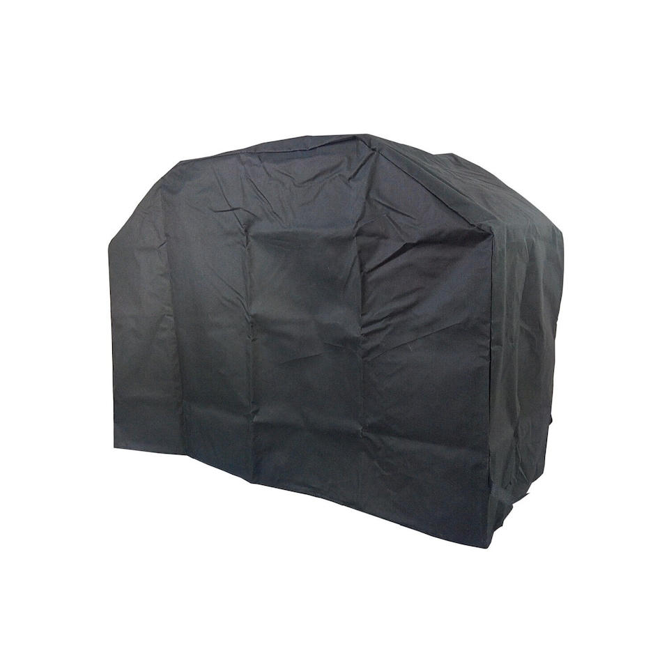 image 1 of Black Charcoal Grill BBQ Trolley Wheels Two Arm Garden Smoker Shelf Side Steel With Cover