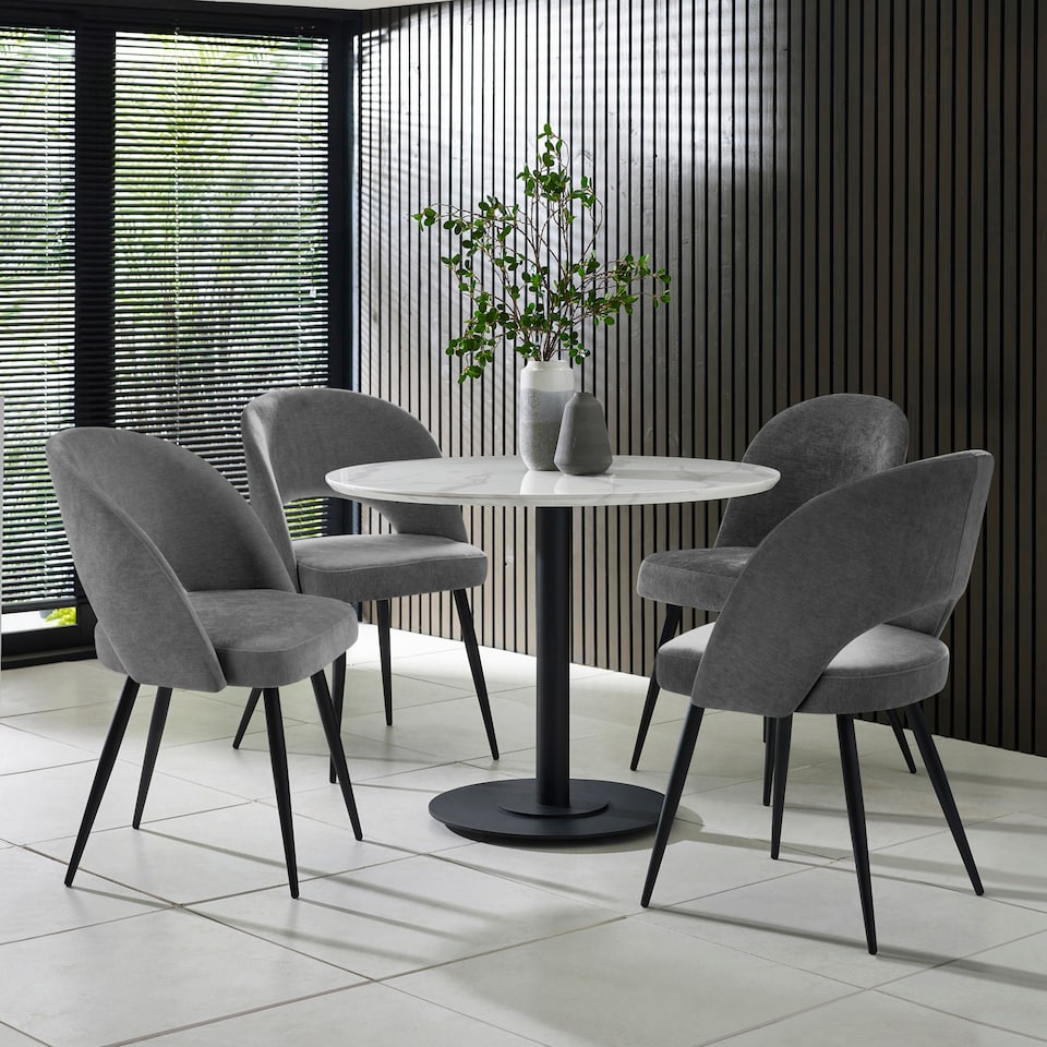 image 1 of Luca 100cm Round Dining Table White