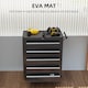 image 4 of HOMCOM 5-Drawer Tool Chest Steel Lockable Tool Storage Cabinet with Wheels | Black
