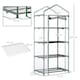 image 5 of Outsunny Portable 4-Tier Mini Greenhouse Plant Grow House Shed w/ Clear Cover