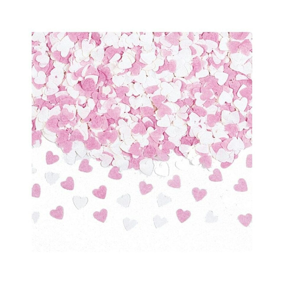 Amscan Hearts Confetti - Pink/White - One Size