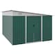 image 1 of Outsunny 11.3x9.2ft Garden Storage Shed with Sliding Doors and 2 Vents