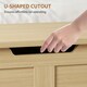 image 5 of HOMCOM Storage Trunk with 2 Safety Hinges, 80cm, Natural Wood Finish | Brown | 80 x 40 x 45 cm