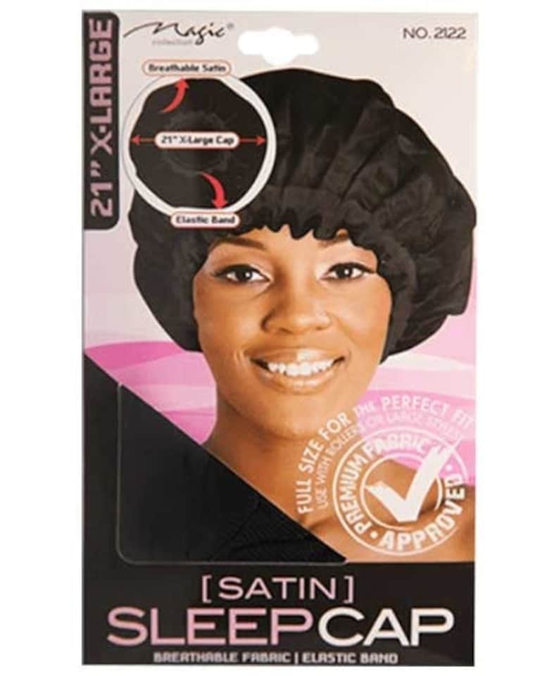Bee Sales Breathable Satin Sleep Cap XL 2122 Black