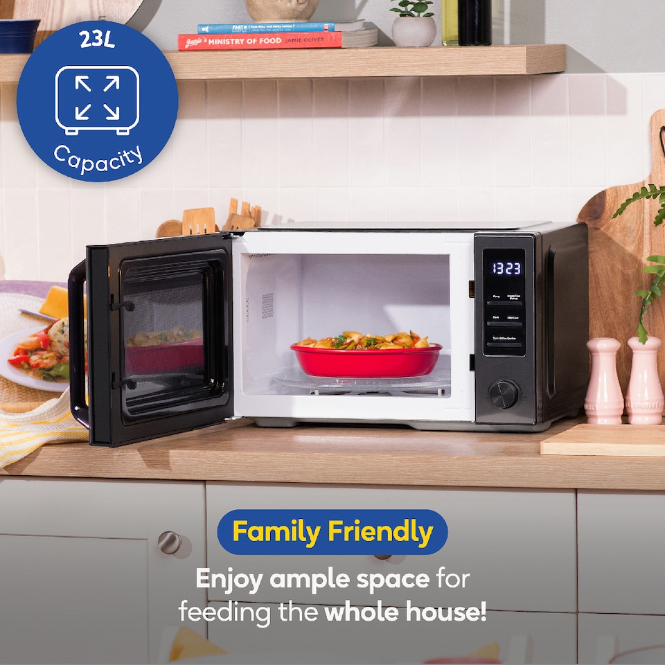 image 1 of Russell Hobbs RHM2372DS, 23L Digital Microwave in Dark Steel