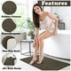 image 2 of VELVETIO 2Pc Pebble Bath Mat Set Memory Foam Bathroom Toilet Rugs Brown | Natural